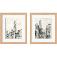 Framed 'Manhattan Neutral 2 Piece Framed Art Print Set' border=