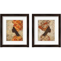 Framed 'African Beauty 2 Piece Framed Art Print Set' border=