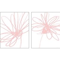 Framed 'Inky Flower 2 Piece Art Print Set' border=