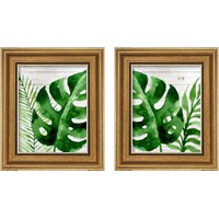 Framed 'Banana Leaf 2 Piece Framed Art Print Set' border=