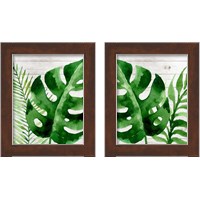 Framed 'Banana Leaf 2 Piece Framed Art Print Set' border=