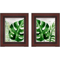 Framed 'Banana Leaf 2 Piece Framed Art Print Set' border=