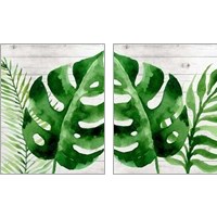 Framed Banana Leaf 2 Piece Art Print Set