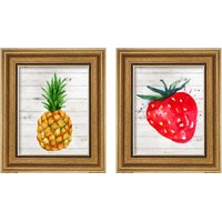 Framed 'Colorful Fruit 2 Piece Framed Art Print Set' border=