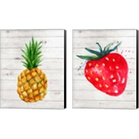 Framed 'Colorful Fruit 2 Piece Canvas Print Set' border=