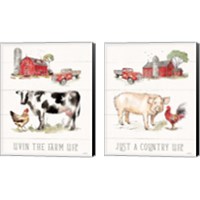 Framed Country Life 2 Piece Canvas Print Set