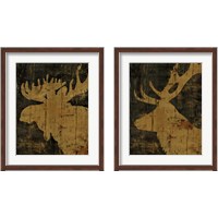 Framed Rustic Lodge Animals 2 Piece Framed Art Print Set