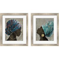 Framed Profile of a Woman 2 Piece Framed Art Print Set