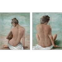 Framed Study of a Woman 2 Piece Art Print Set