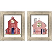 Framed 'Life on the Farm Barn Element 2 Piece Framed Art Print Set' border=