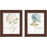 Framed 'Garden Flower on Wood 2 Piece Framed Art Print Set' border=