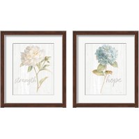 Framed 'Garden Flower on Wood 2 Piece Framed Art Print Set' border=