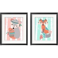 Framed 'Tribal Fox Girl  2 Piece Framed Art Print Set' border=