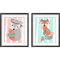 Framed 'Tribal Fox Girl  2 Piece Framed Art Print Set' border=