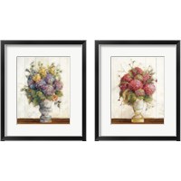 Framed 'Dreamy Hydrangea on Birch 2 Piece Framed Art Print Set' border=