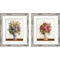 Framed 'Dreamy Hydrangea on Birch 2 Piece Framed Art Print Set' border=