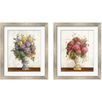 Framed 'Dreamy Hydrangea on Birch 2 Piece Framed Art Print Set' border=