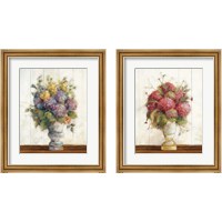 Framed 'Dreamy Hydrangea on Birch 2 Piece Framed Art Print Set' border=