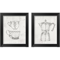 Framed Authentic Coffee White Gray 2 Piece Framed Art Print Set