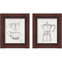 Framed Authentic Coffee White Gray 2 Piece Framed Art Print Set