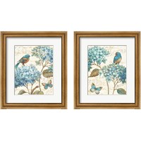 Framed 'Blue Garden 2 Piece Framed Art Print Set' border=