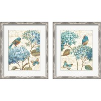 Framed 'Blue Garden 2 Piece Framed Art Print Set' border=