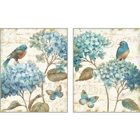 Framed Blue Garden 2 Piece Art Print Set