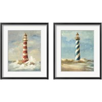 Framed 'Lighthouse 2 Piece Framed Art Print Set' border=