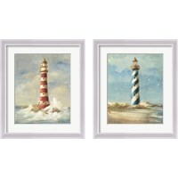 Framed 'Lighthouse 2 Piece Framed Art Print Set' border=