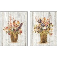 Framed 'Wild Flowers in Vase 2 Piece Art Print Set' border=