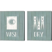 Framed 'Wash House Laundry 2 Piece Canvas Print Set' border=