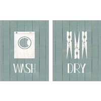 Framed 'Wash House Laundry 2 Piece Art Print Set' border=