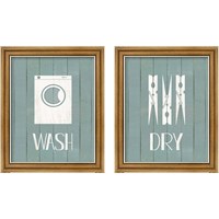Framed 'Wash House Laundry 2 Piece Framed Art Print Set' border=