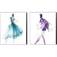 Framed 'Colorful Fashion 2 Piece Canvas Print Set' border=