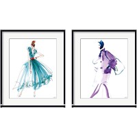 Framed 'Colorful Fashion 2 Piece Framed Art Print Set' border=