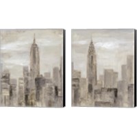 Framed City Blocks 2 Piece Canvas Print Set
