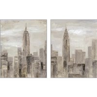 Framed City Blocks 2 Piece Art Print Set