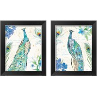 Framed 'Peacock Garden 2 Piece Framed Art Print Set' border=
