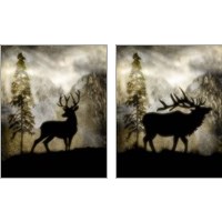 Framed 'Mystic Wildlife 2 Piece Art Print Set' border=