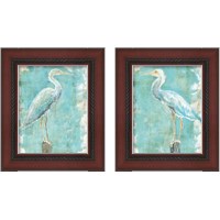 Framed 'Coastal Egret 2 Piece Framed Art Print Set' border=