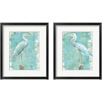 Framed 'Coastal Egret 2 Piece Framed Art Print Set' border=