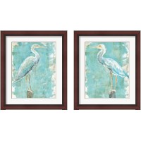 Framed 'Coastal Egret 2 Piece Framed Art Print Set' border=