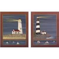Framed 'Lighthouse 2 Piece Art Print Set' border=