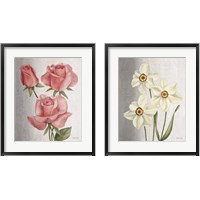 Framed 'Classic Flower 2 Piece Framed Art Print Set' border=