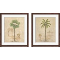 Framed 'Palm with Architecture 2 Piece Framed Art Print Set' border=