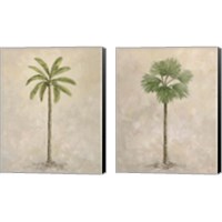 Framed 'Palm Tree 2 Piece Canvas Print Set' border=