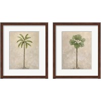 Framed 'Palm Tree 2 Piece Framed Art Print Set' border=