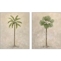 Framed 'Palm Tree 2 Piece Art Print Set' border=