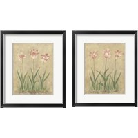 Framed 'Blooming Tulips 2 Piece Framed Art Print Set' border=