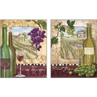 Framed 'Wine Country 2 Piece Art Print Set' border=